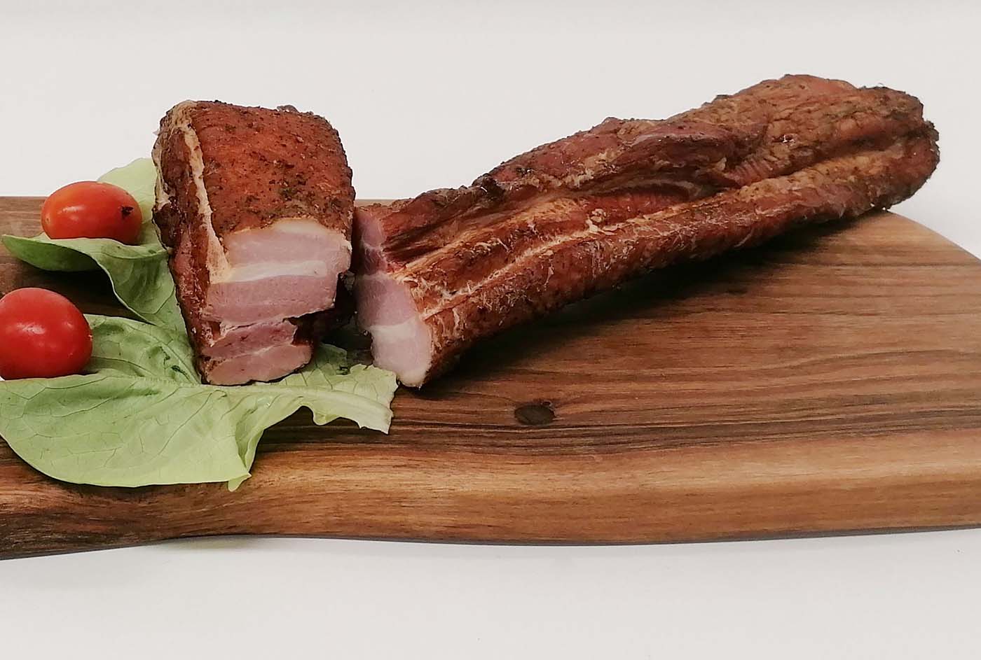 Boczek wędzony pieczony w posypce